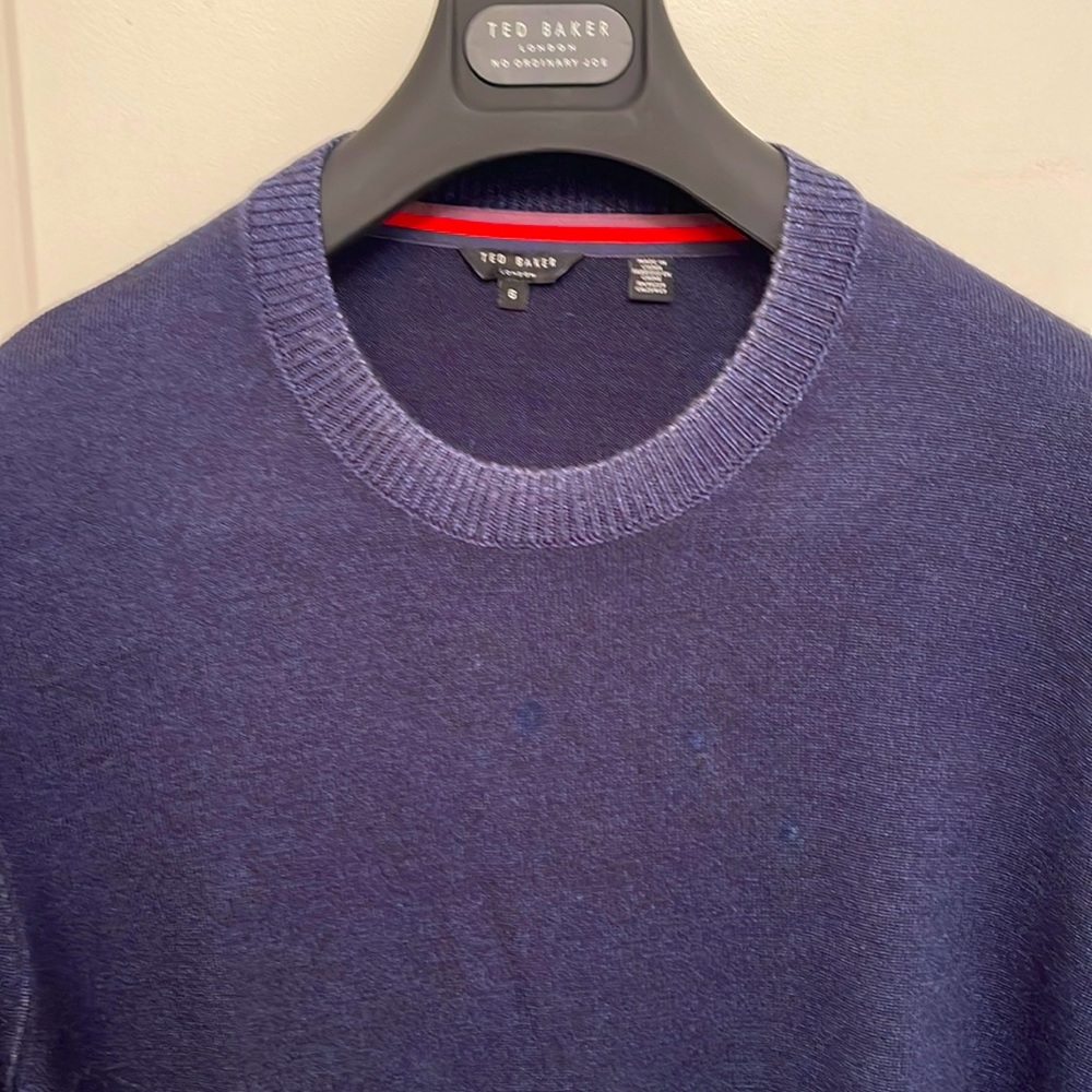 Men’s blue Ted Baker size 6 navy crewneck sweater